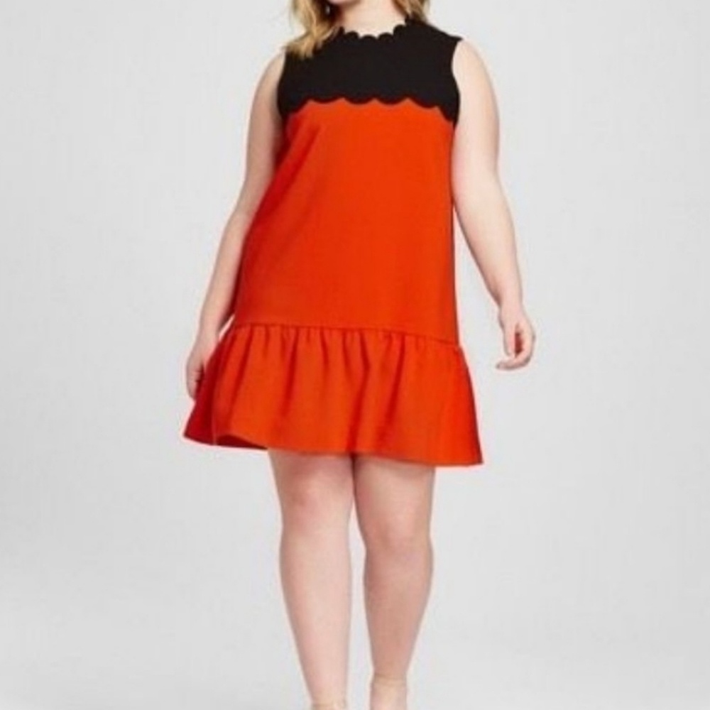 Victoria Beckham for Target Orange & Black Dress